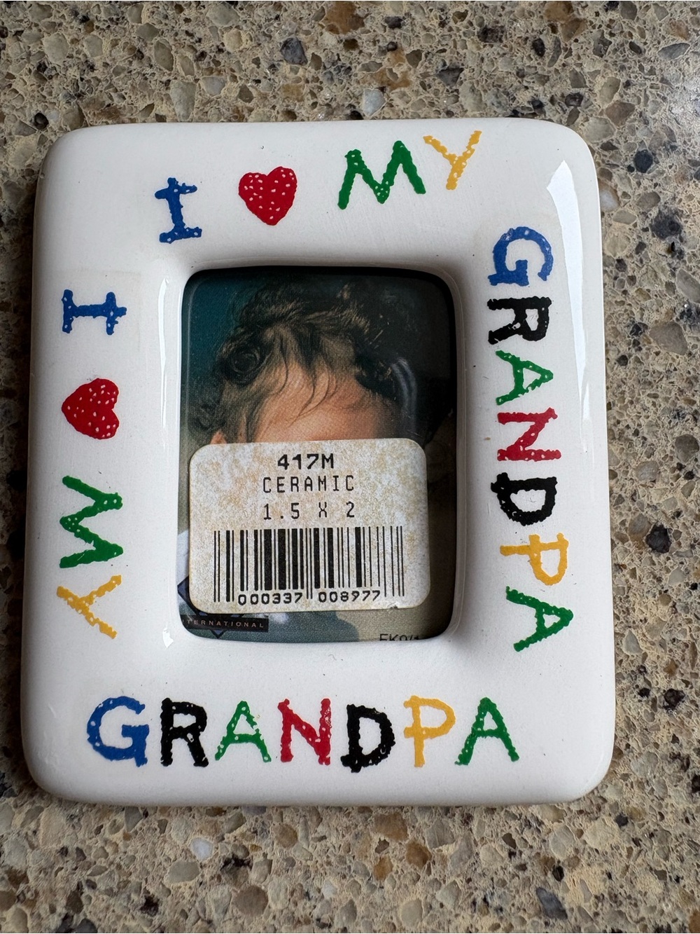 Fetco magnetic frame, I Love My Grandpa, magnet frame, 1990’s